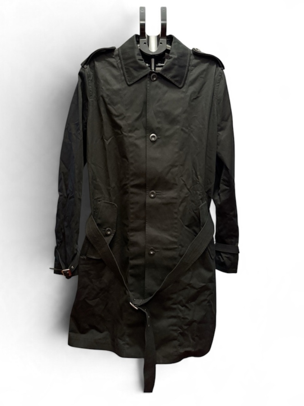 Club Monaco Black Trench Coat with Belt